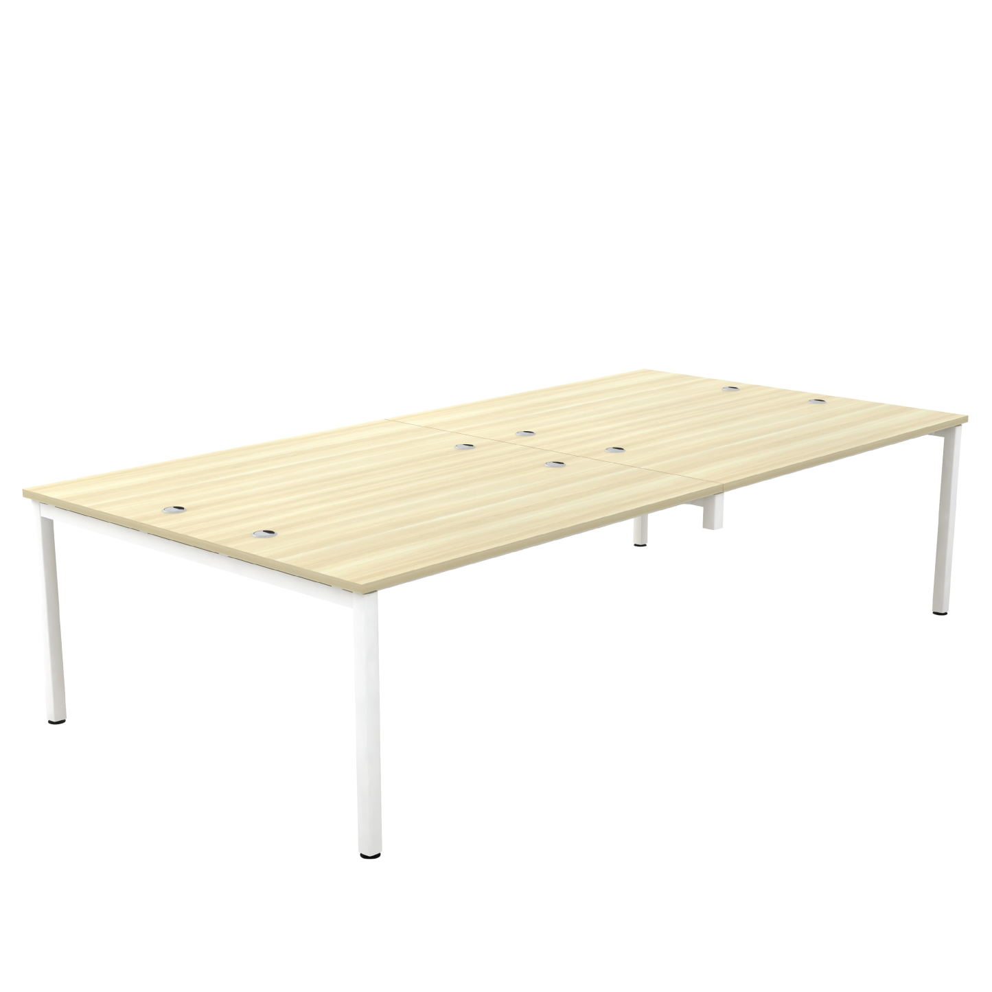 4 Seater Workstation with Wooden Modesty Panel (SL) - To be combined with dual side cabinet