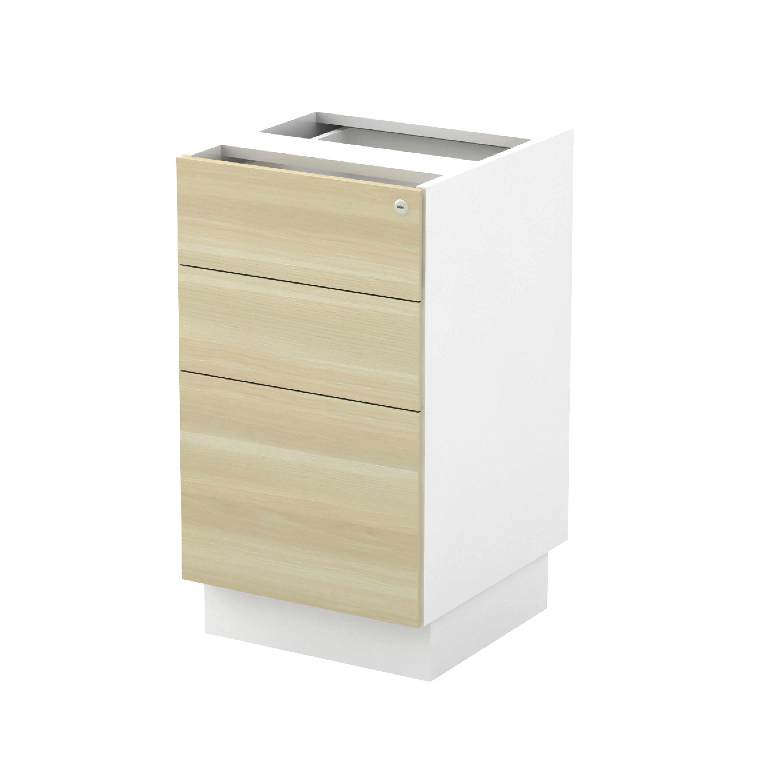Fixed Pedestal with 2 Drawer + 1 File Drawer 2D1F (SL)
