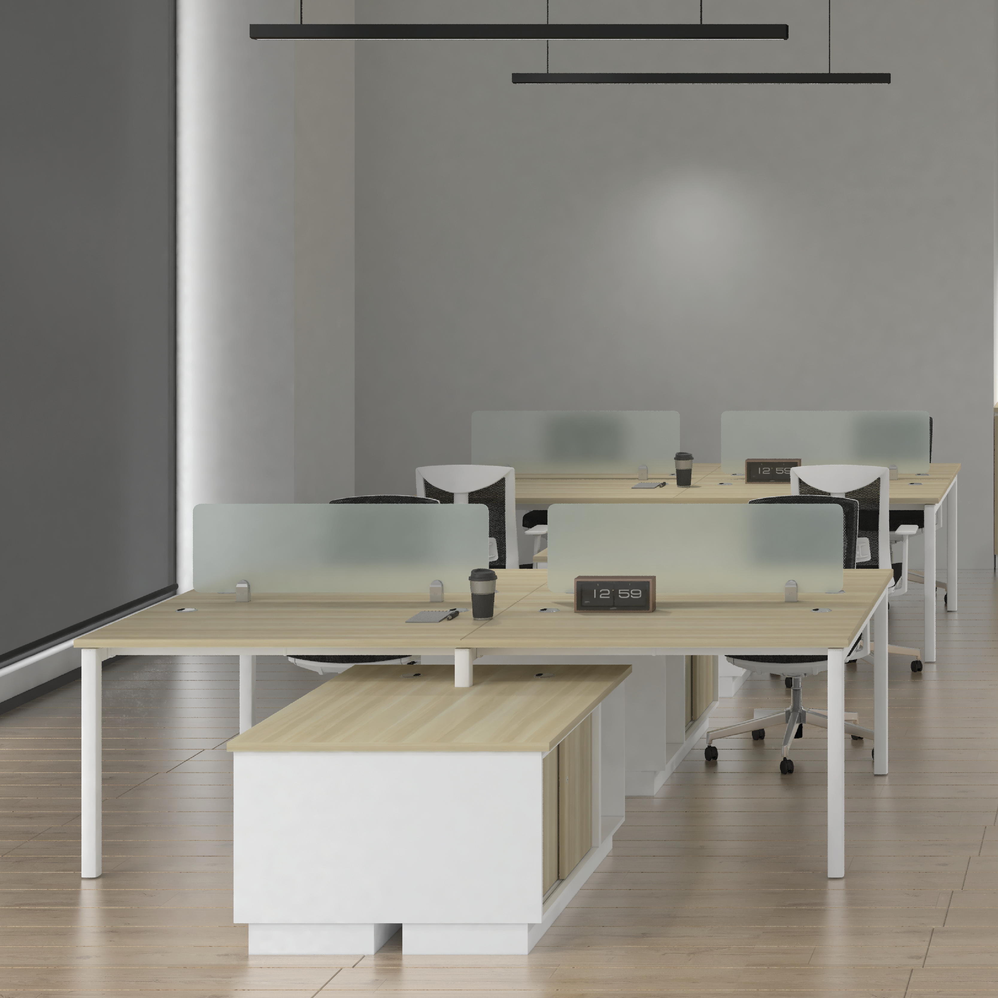 SL Workstation Set - 4 Seater