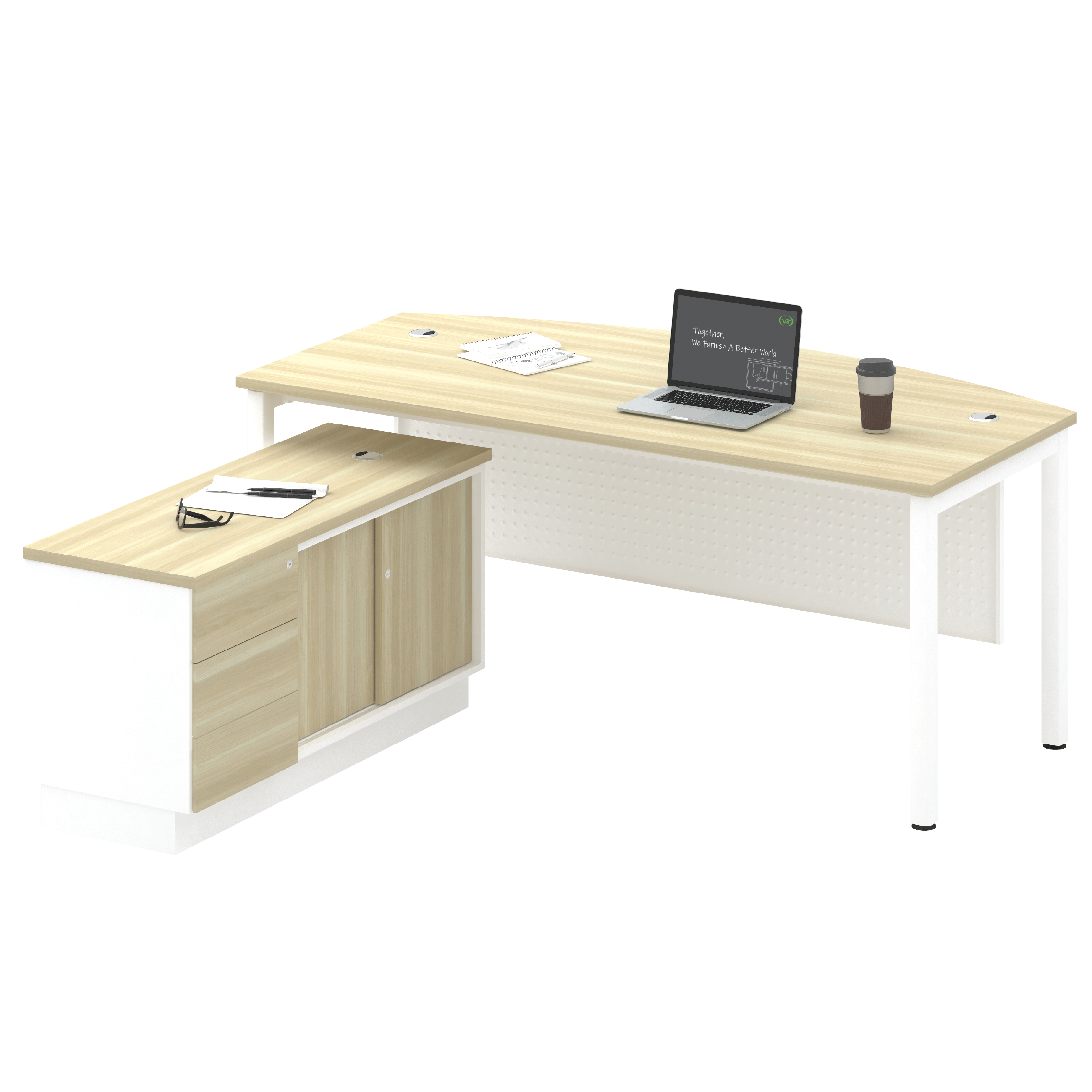 D Shape Executive Table Set