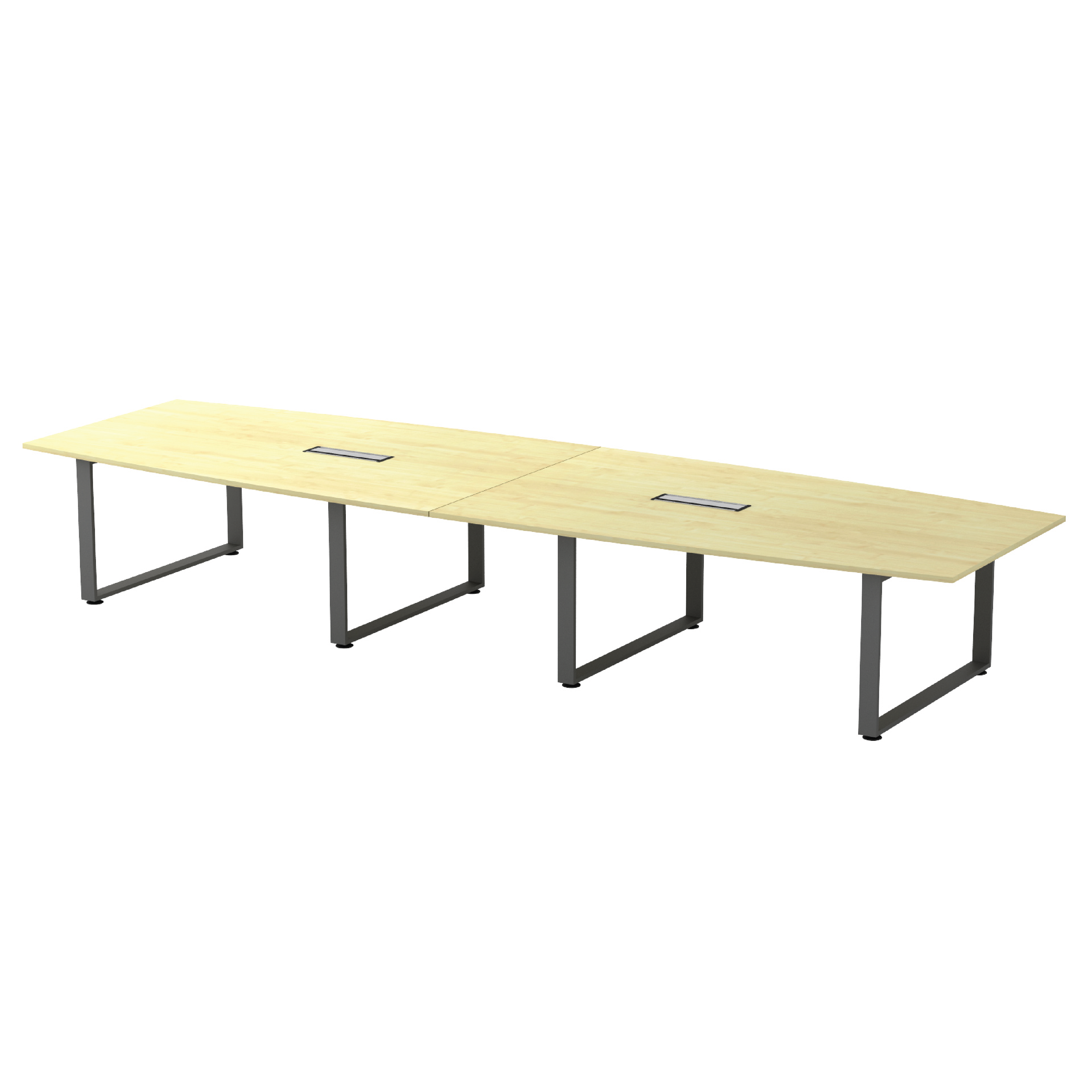 Boat Shaped Meeting Table (SQ) - 4800W x 1500/1200D x 750H