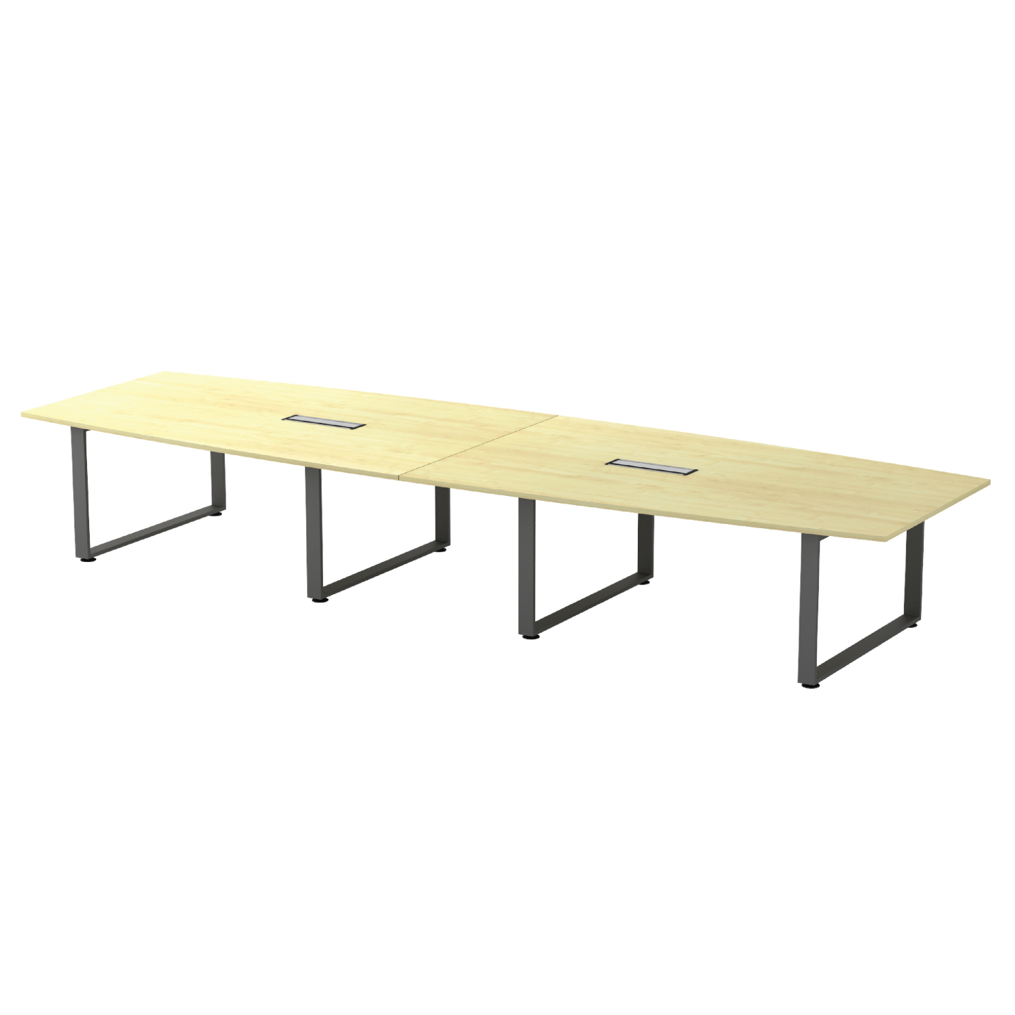 Boat Shaped Meeting Table (SQ) - 4800W x 1500/1200D x 750H