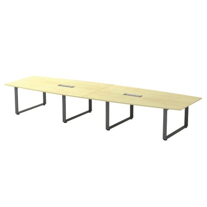 Boat Shaped Meeting Table (SQ) - 4800W x 1500/1200D x 750H