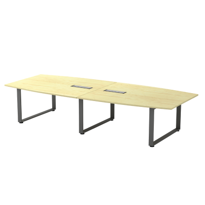 Boat Shaped Meeting Table (SQ) - 3000W x 1200/900D x 750H