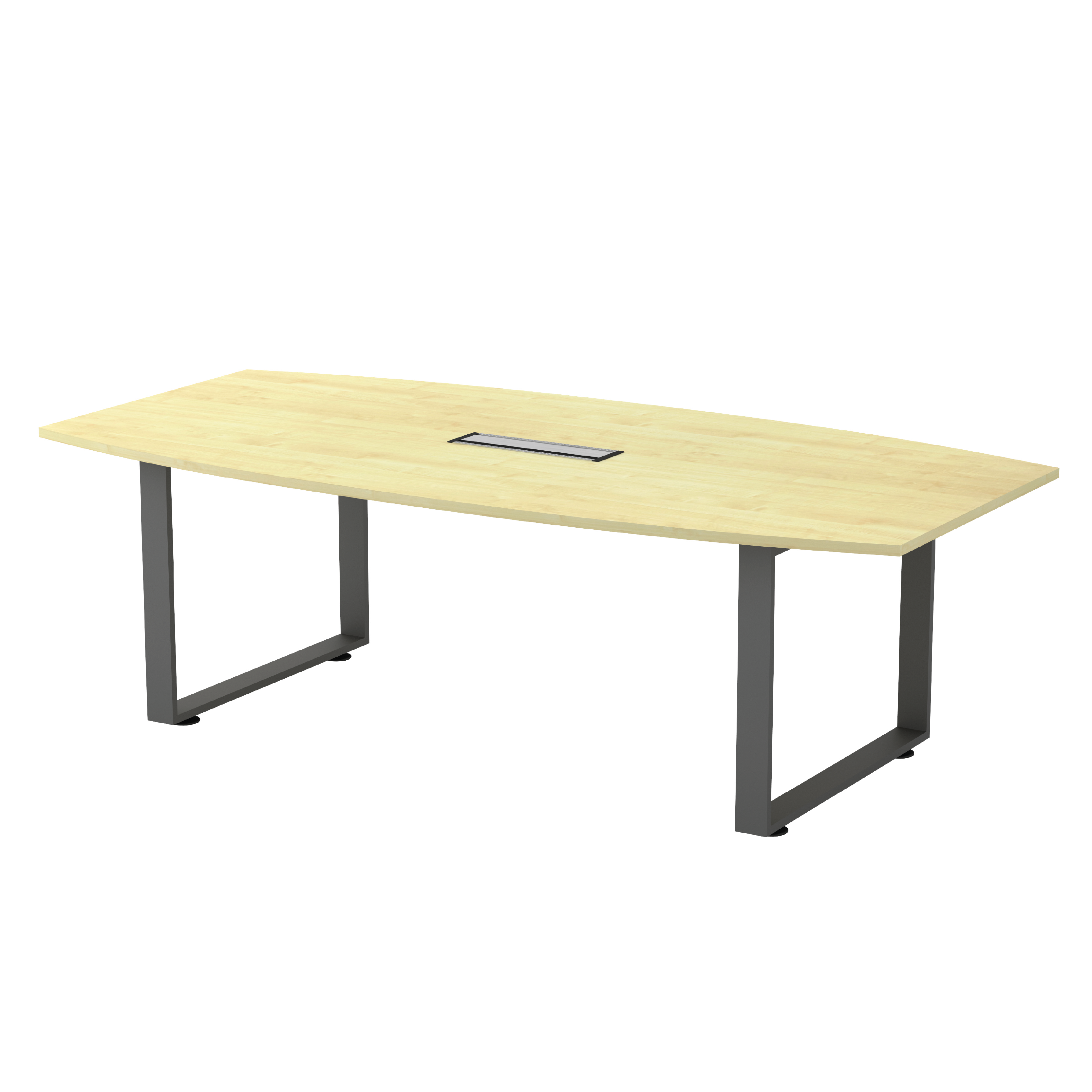 Boat Shaped Meeting Table (SQ) - 2400W x 1200/900D x 750H