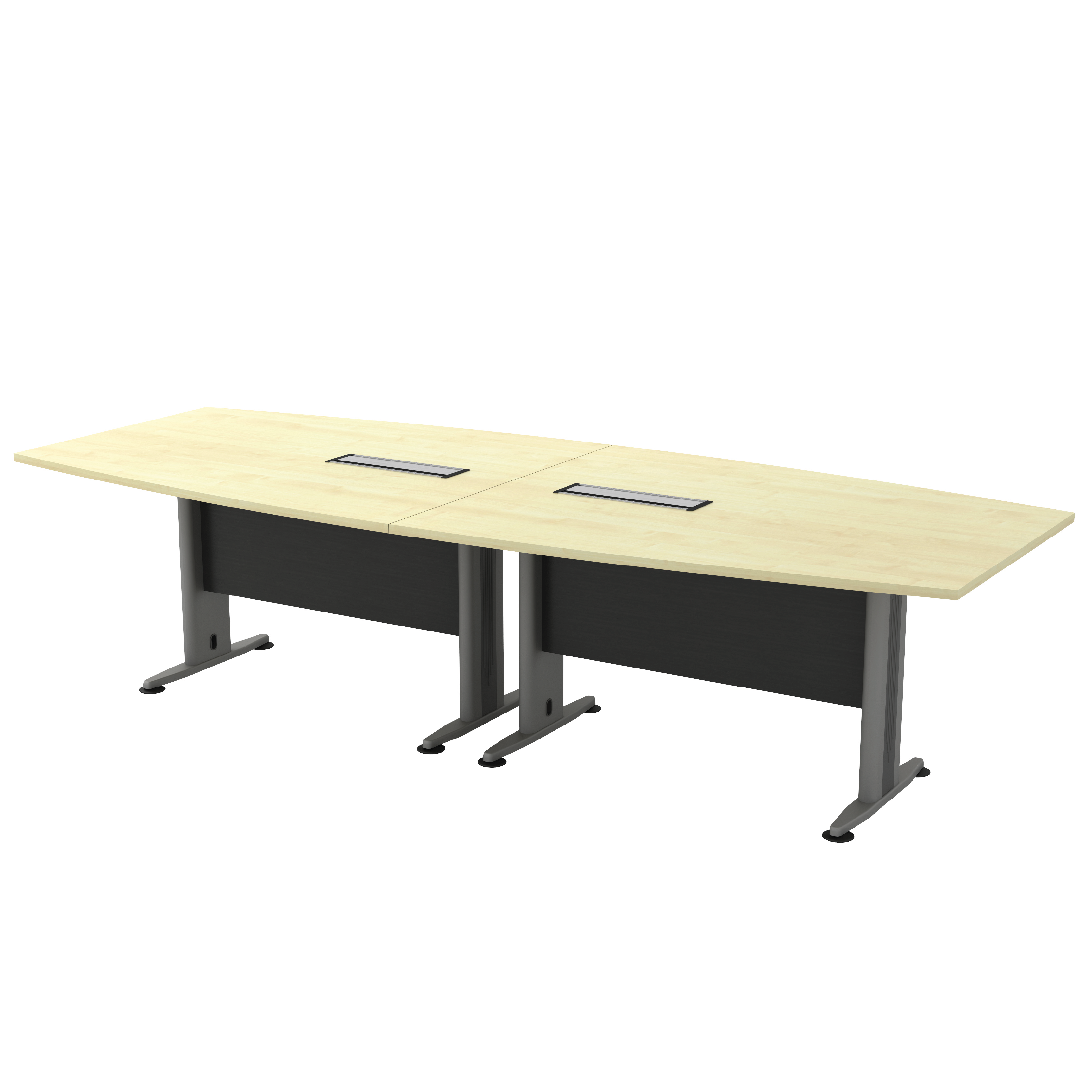 Boat Shape Meeting Table (T) - 3000W X 1200/900D X 750H mm