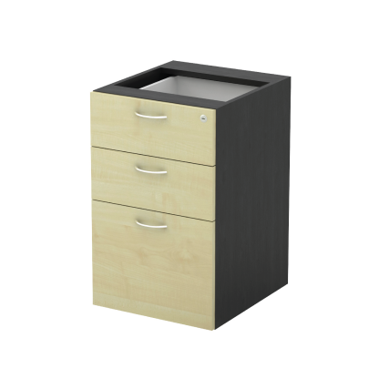 (NO TOP) Fixed Pedestal Leg 2D1F - MAPLE (T)