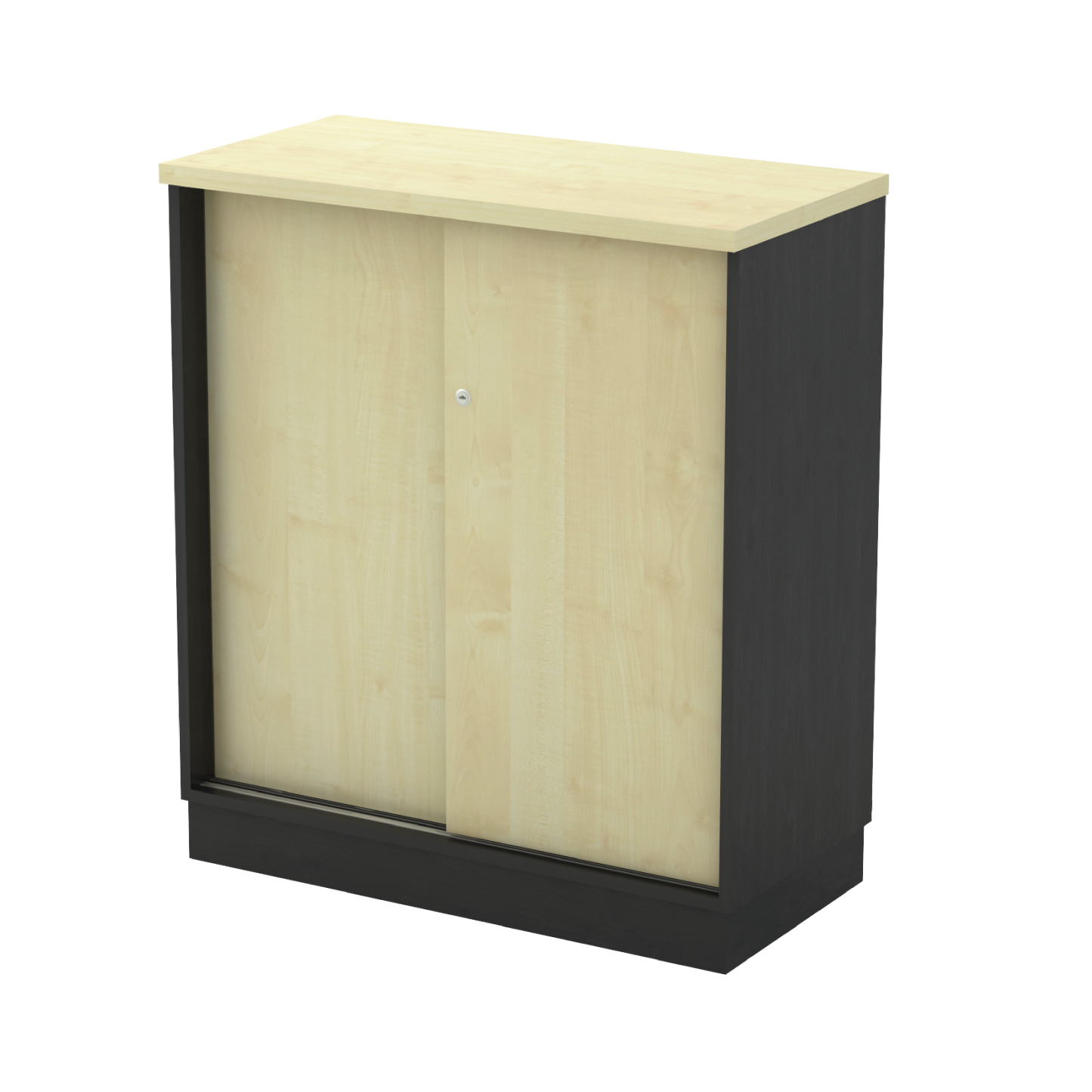 Sliding Door Low Cabinet - Maple (T) 910H mm
