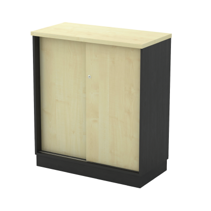 Sliding Door Low Cabinet - Maple (T) 910H mm