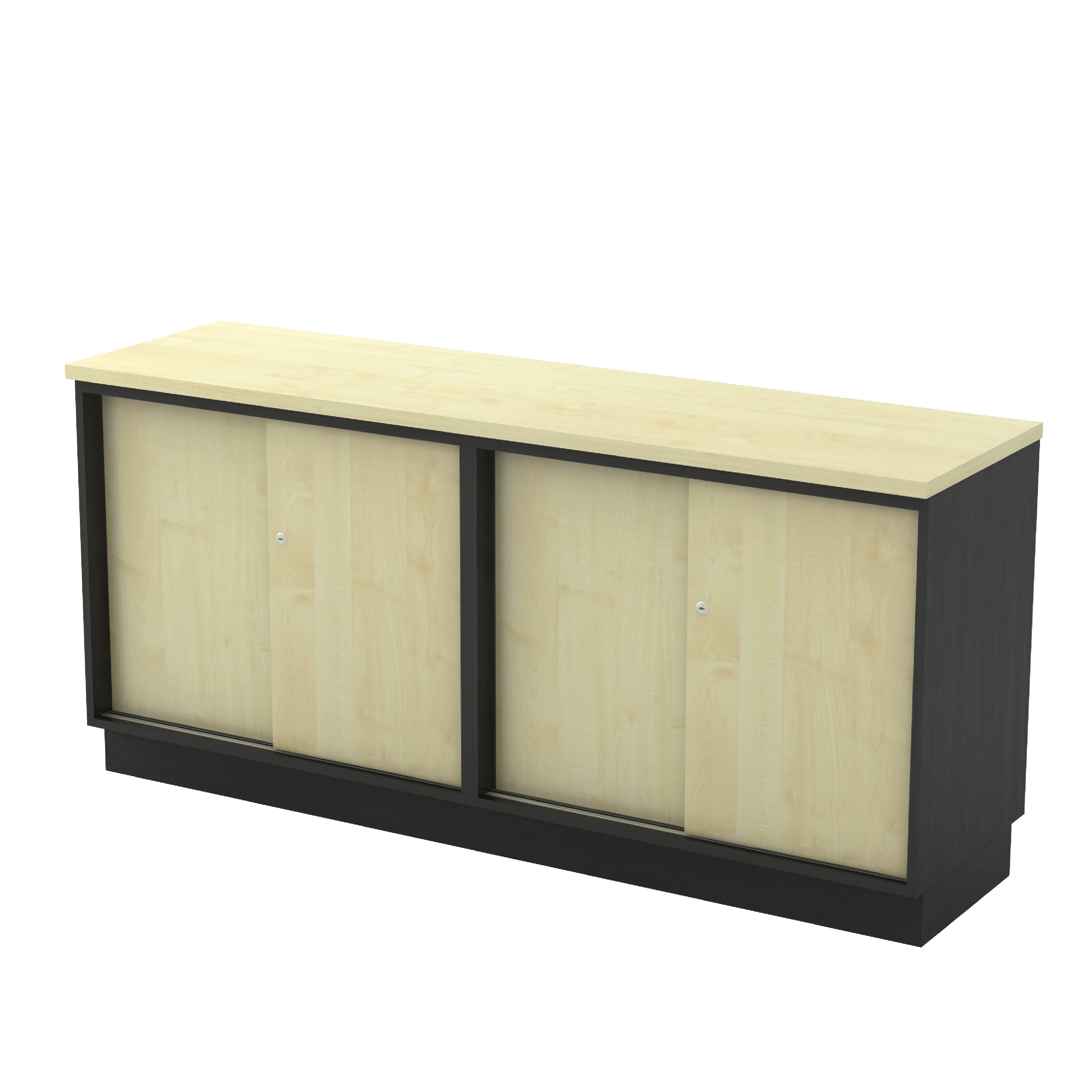 Dual Sliding Door Low Cabinet - MAPLE (T)
