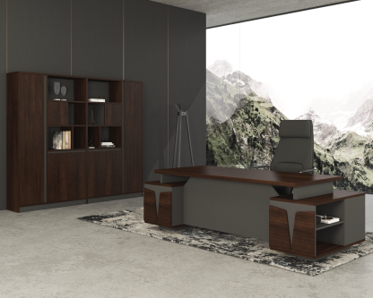 ATLAS Director Desk - Double Side Low Cabinet