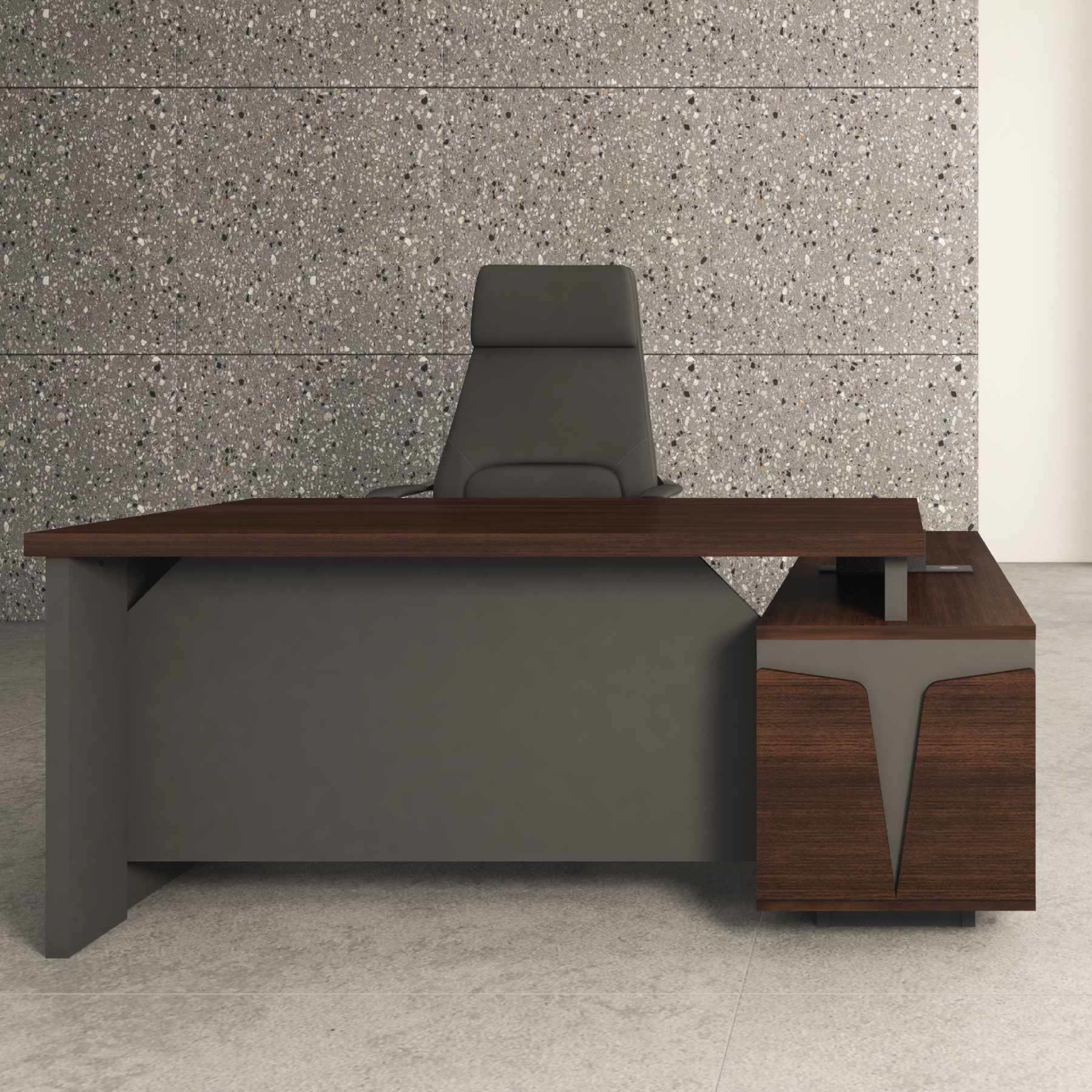 ATLAS Director Desk - Single Side Low Cabinet