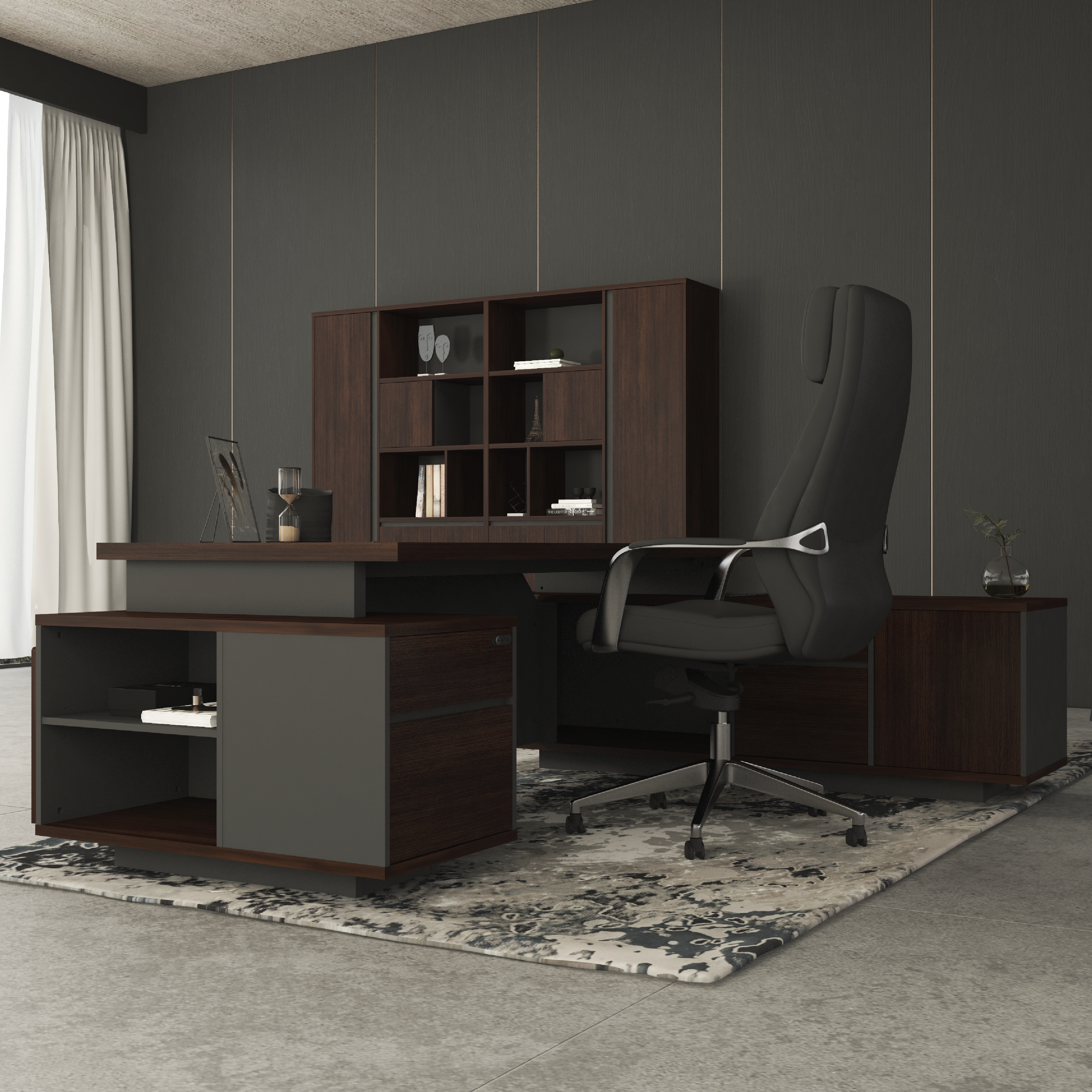 ATLAS Director Table Set with Cabinets