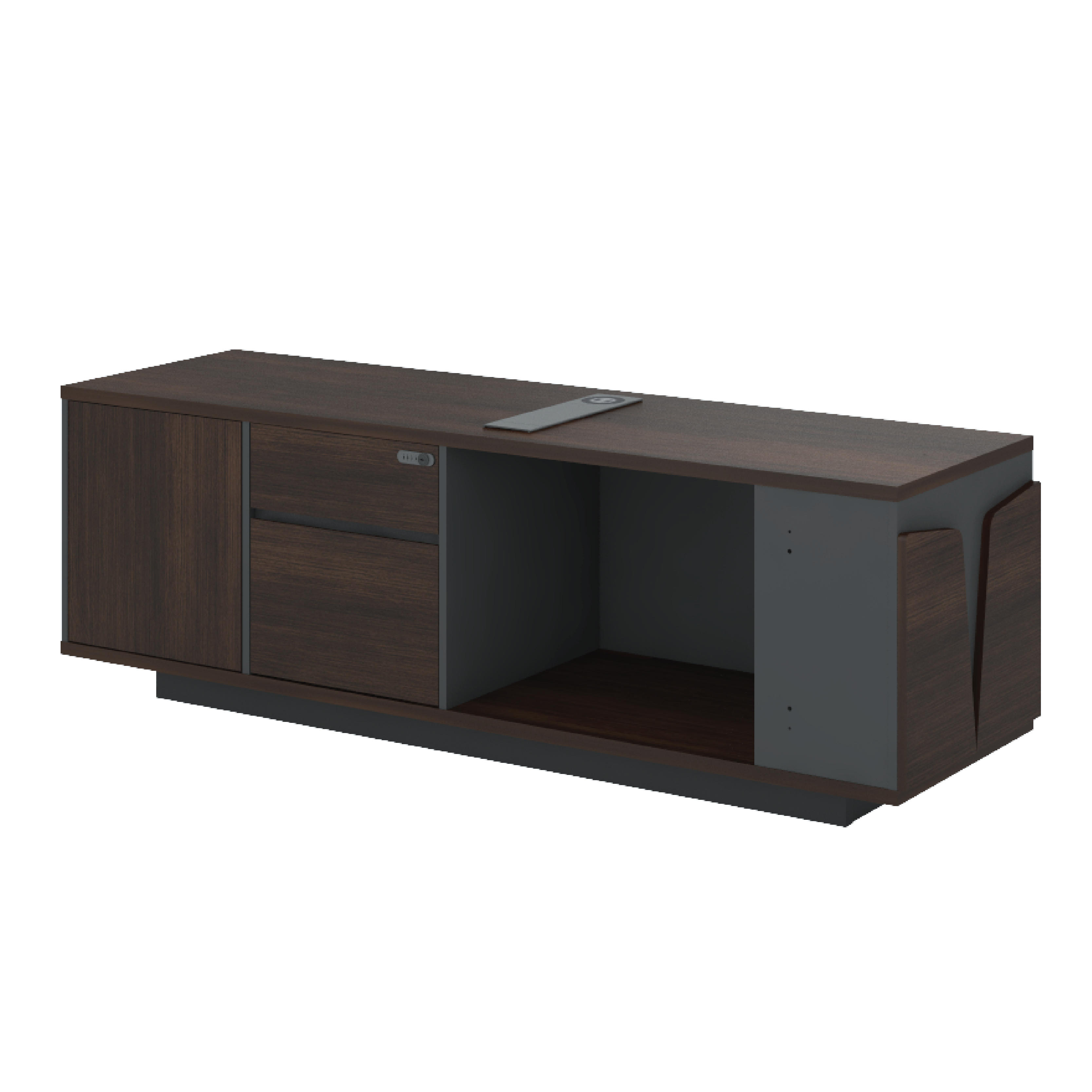 ATLAS Director Desk - Single Side Low Cabinet