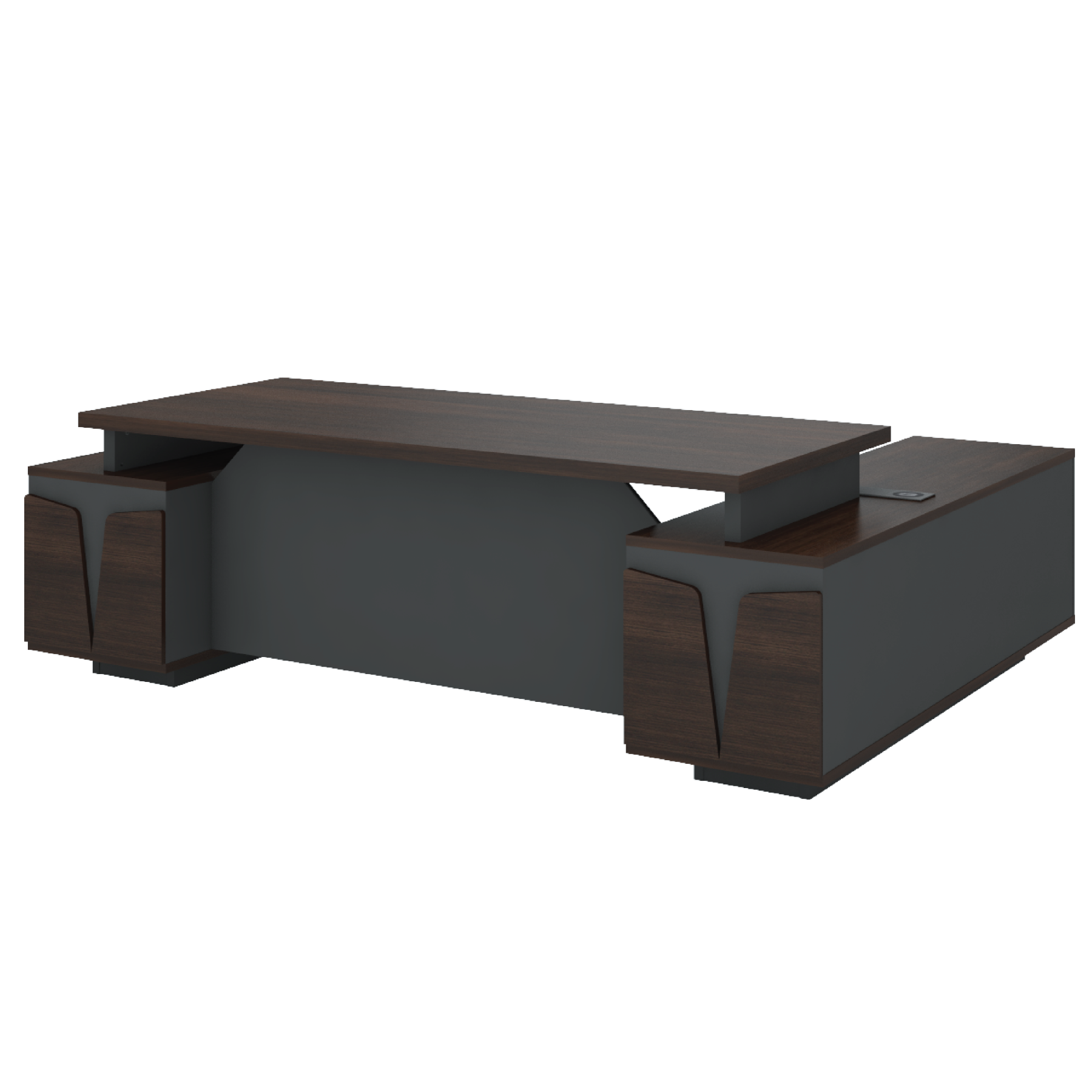 ATLAS Director Desk - Double Side Low Cabinet