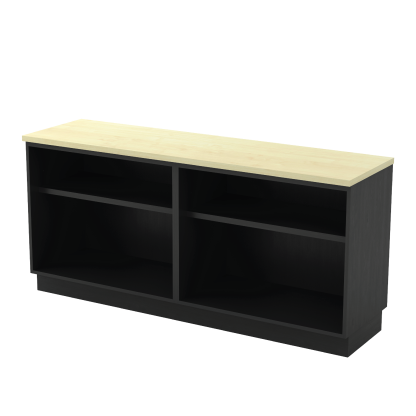Dual Open Shelf Low Cabinet - MAPLE (T)