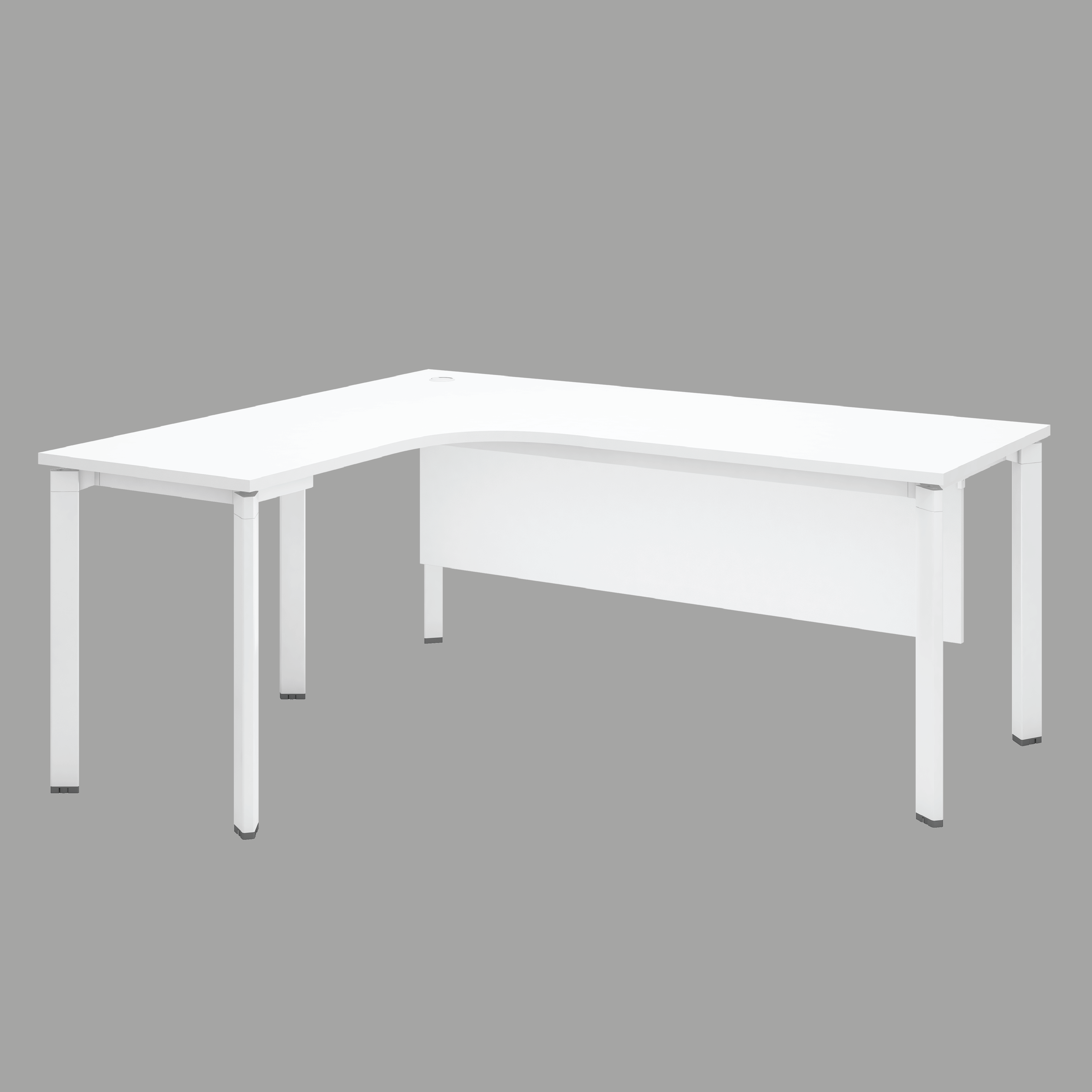 L-Shape Office Desk with Wooden Modesty Panel (UT)