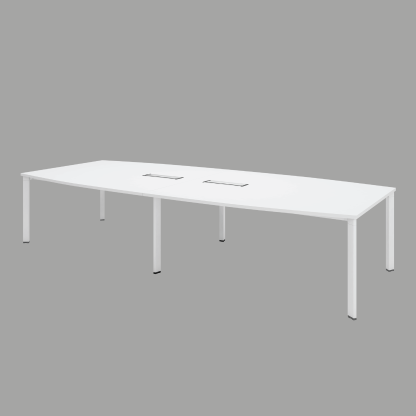Boat Shaped Meeting Table (UT) - 3000W x 1200D/900D x 750H mm