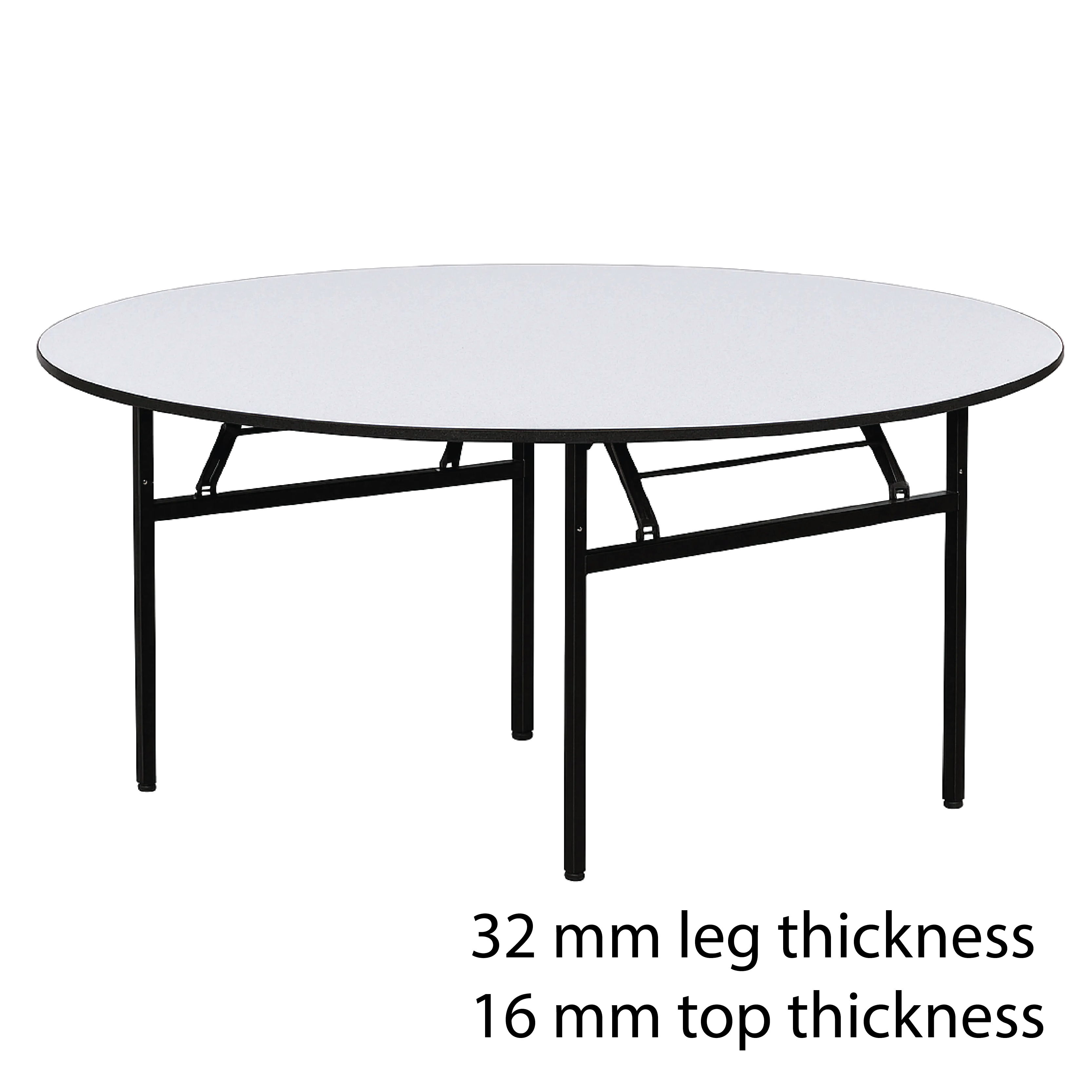 Round Foldable Banquet Table (32 mm tableleg thickness)