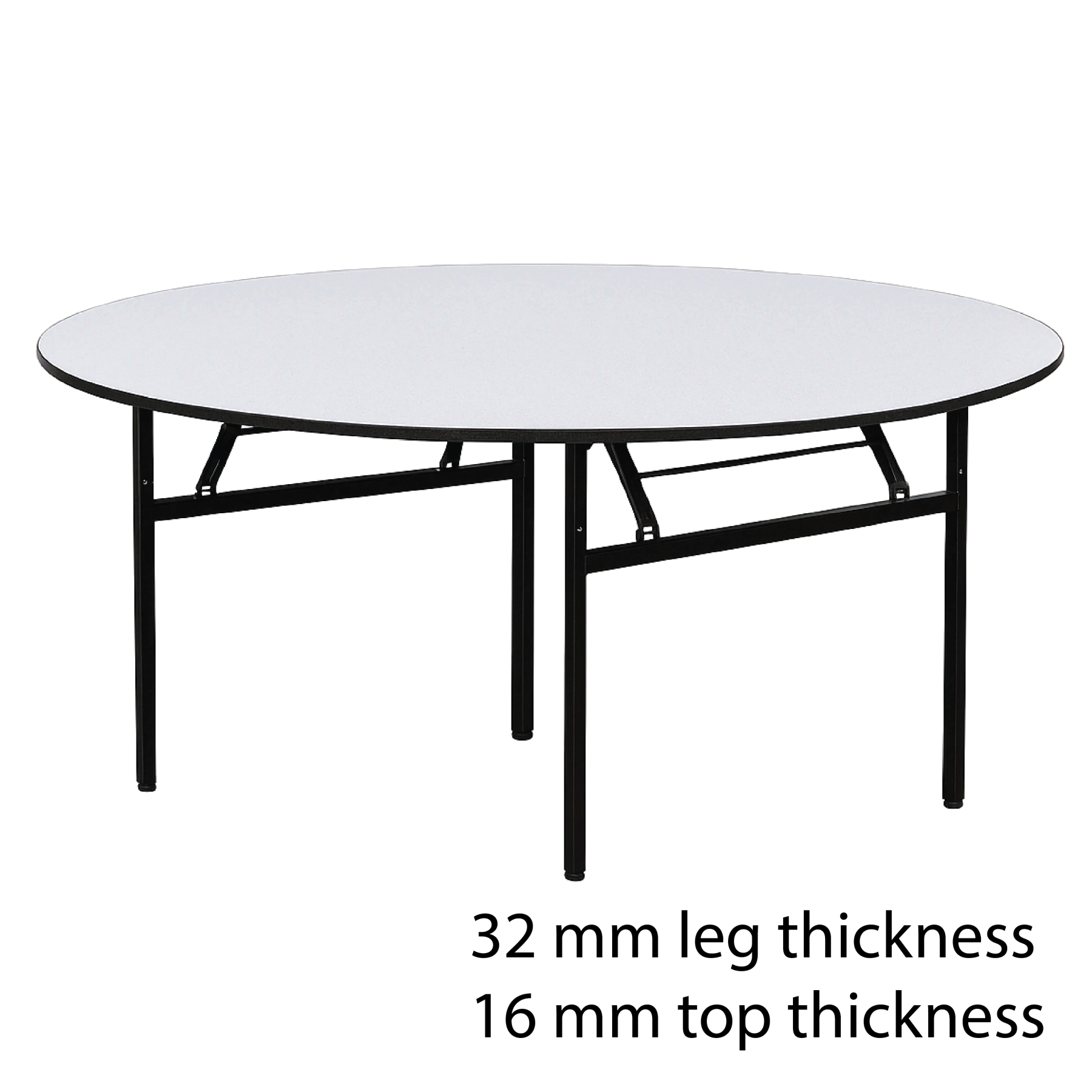 Round Foldable Banquet Table (32 mm tableleg thickness)