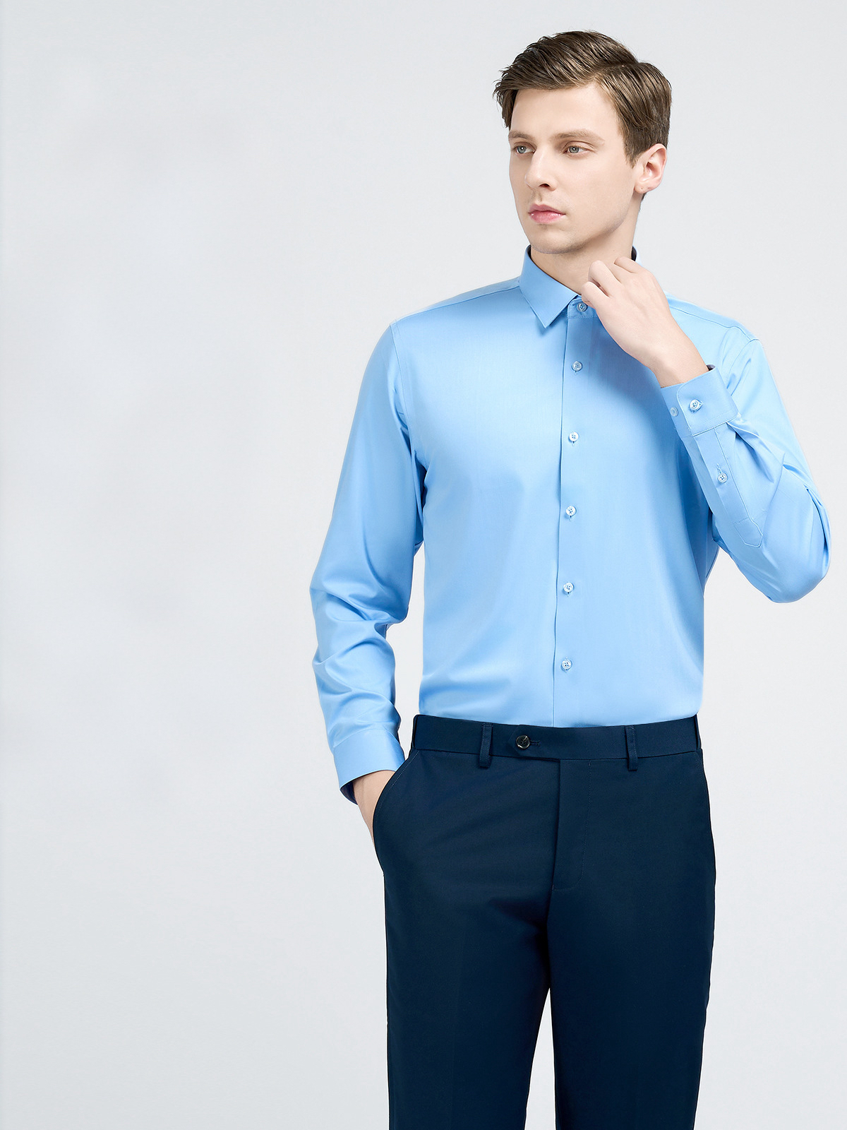 竹纖維男士商務休閑襯衫 