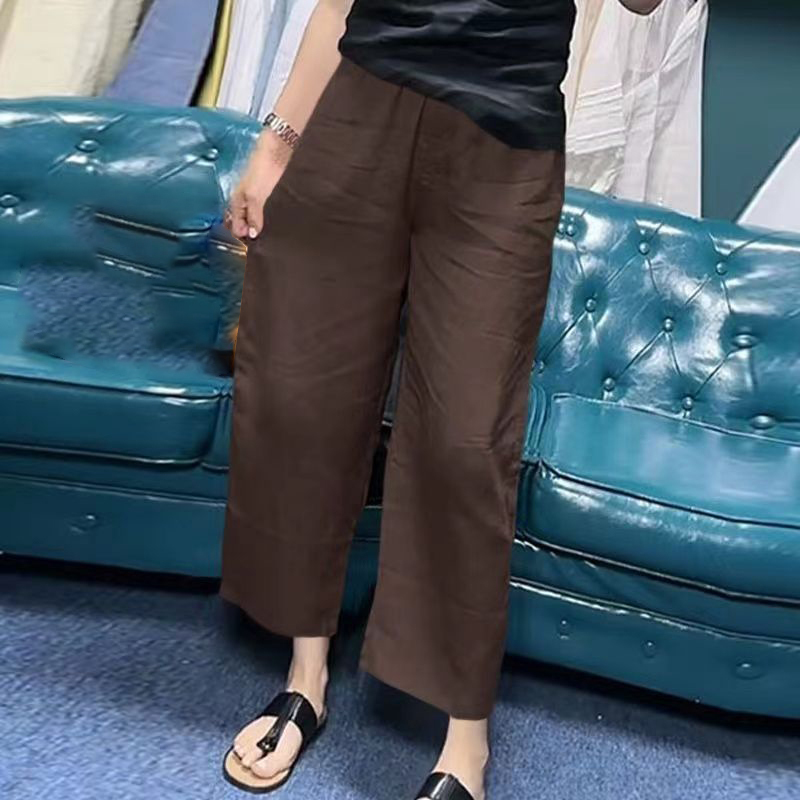 Slimming and versatile linen straight pants