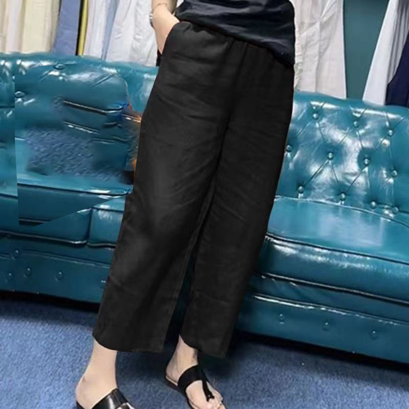 Slimming and versatile linen straight pants