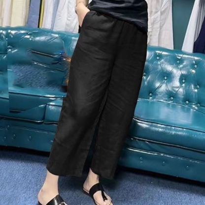 Slimming and versatile linen straight pants