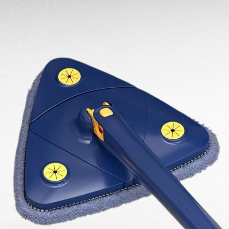 Hands-free triangular cleaning mop
