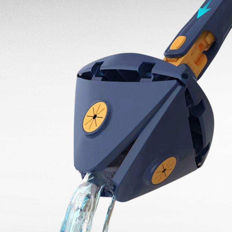 Hands-free triangular cleaning mop