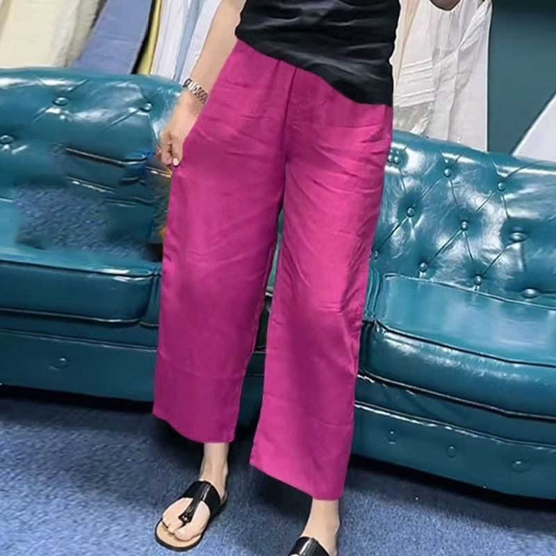 Slimming and versatile linen straight pants