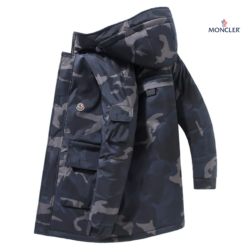 MONCLER メンズ 新作 冬物 ワークウェア ダウンジャケット フード付き ミドル丈コート