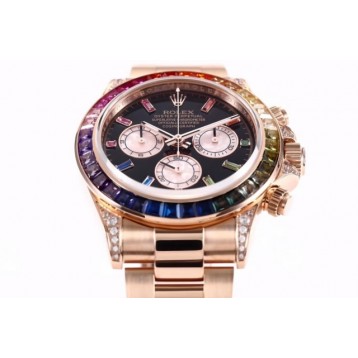116595RBOW ロレックス ROLEX デイトナ レインボー ブラック/ピンク文字盤 新品 腕時計 メンズ