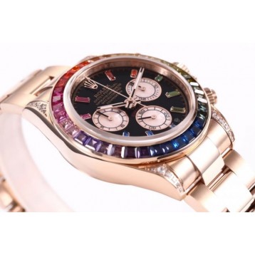 116595RBOW ロレックス ROLEX デイトナ レインボー ブラック/ピンク文字盤 新品 腕時計 メンズ