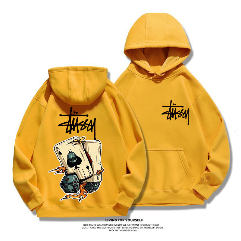 STUSSY Ace of Spades casual hoodie