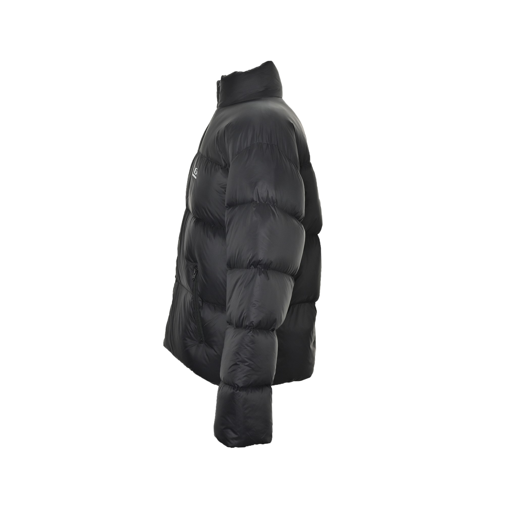 Balenciaga バレンシアガ リングロゴ ハイネック ダウンジャケット ダークグレー ブラック