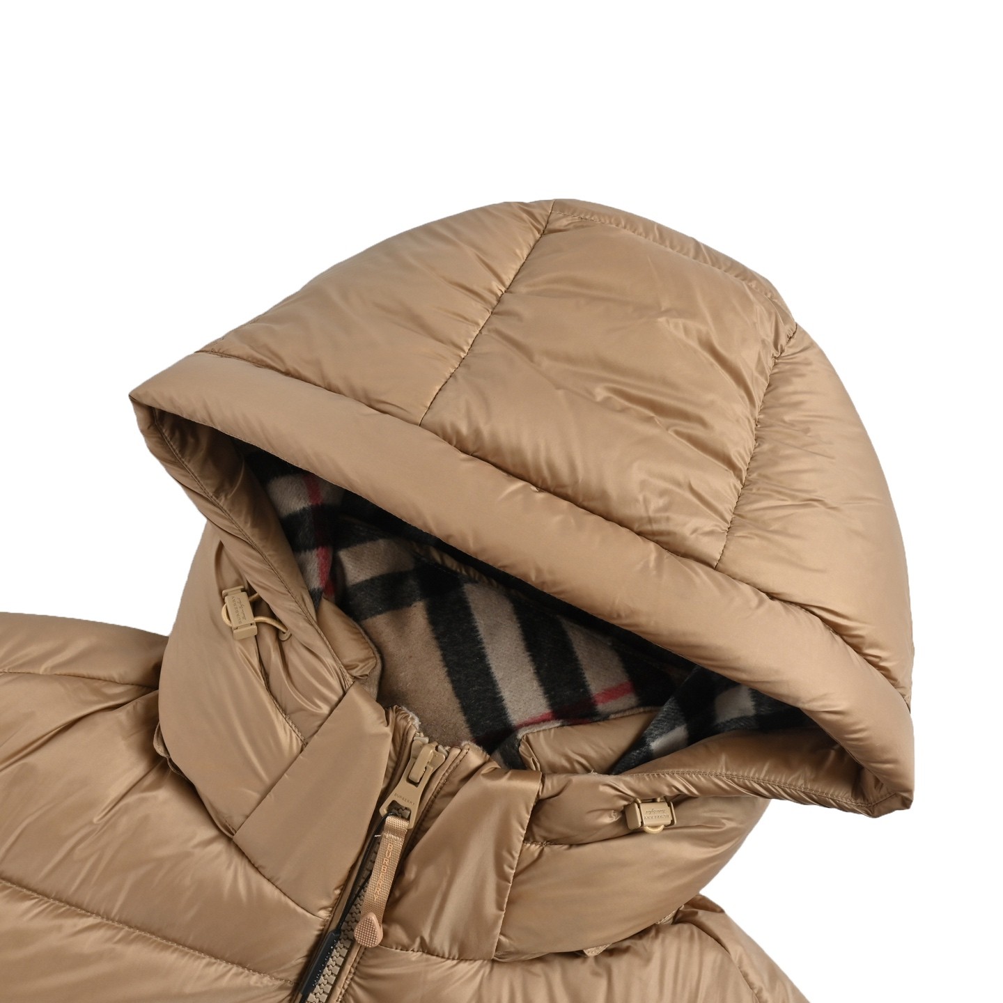 Burberry バーバリー 25FW 新作 格紋 連帽 ダウンジャケット