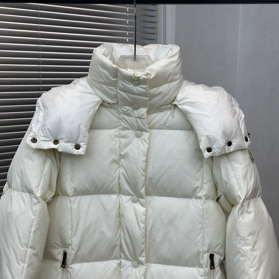 MONCLER モンクレール Litteシリーズ 白 中長款 ダウンジャケット レディース