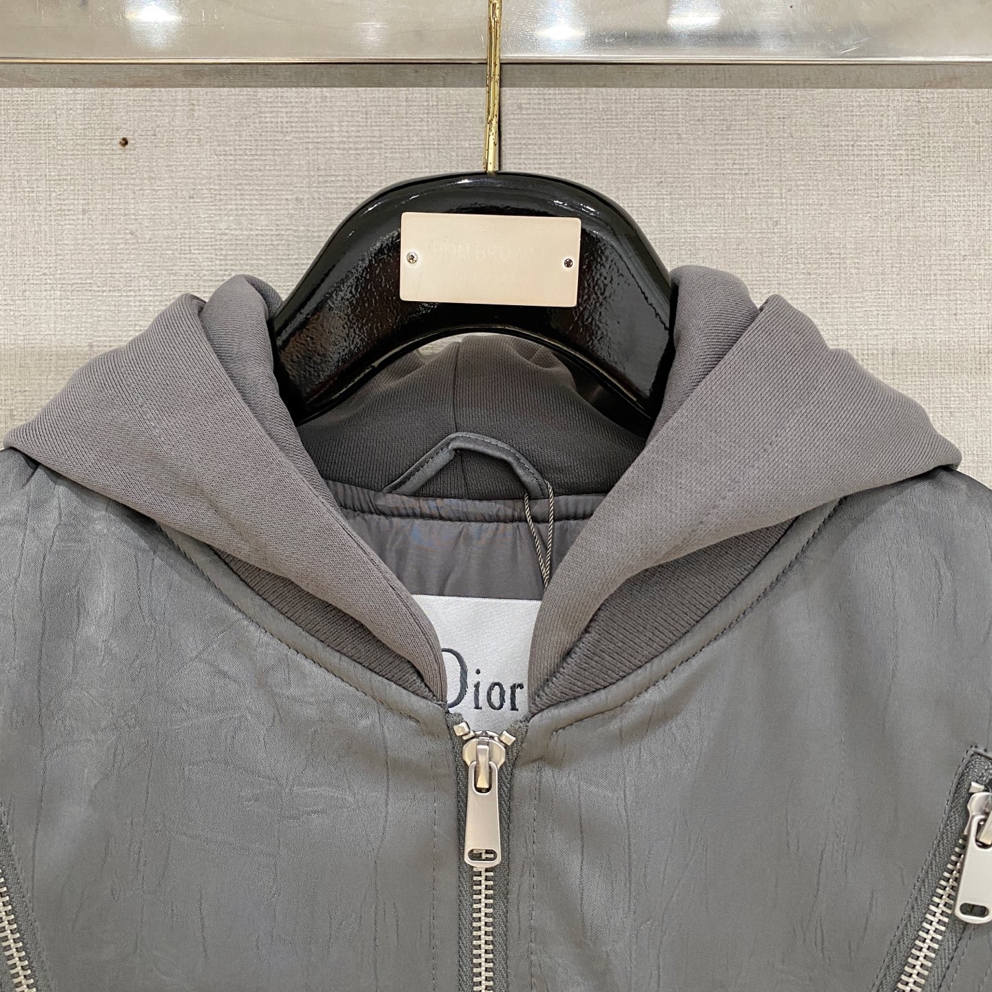 DIOR ディオール フード付きダウンジャケット ブラック/シルバー