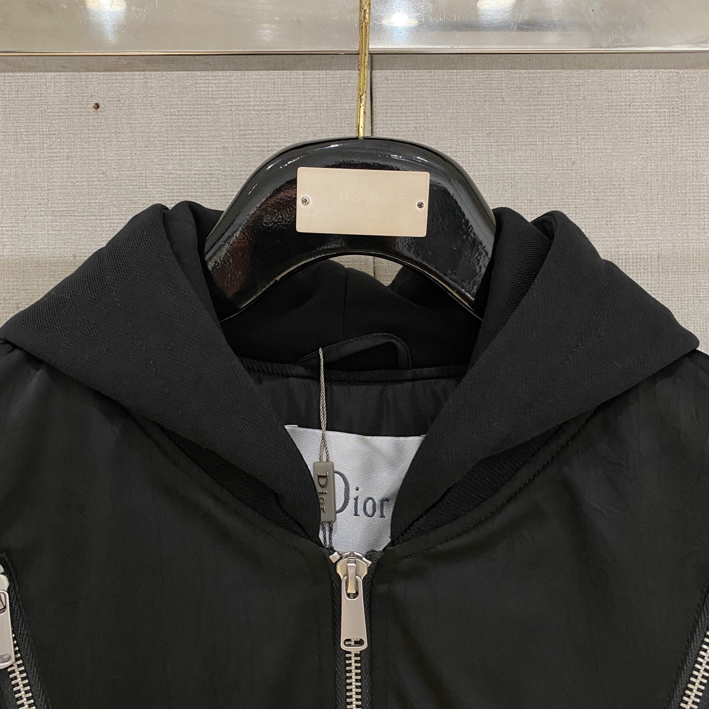 DIOR ディオール フーデッドダウンジャケット ブラック&シルバー