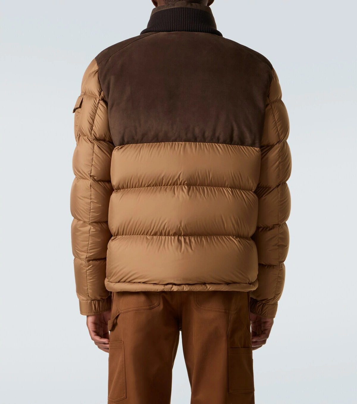 【MONCLER全国送料無料】Moncler Cheverny suede-trimmed down jacket
