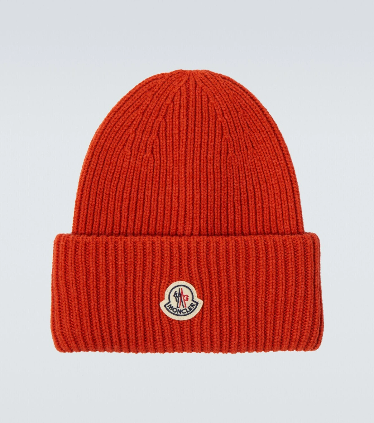 【MONCLER全国送料無料】Moncler Logo wool and cashmere beanie