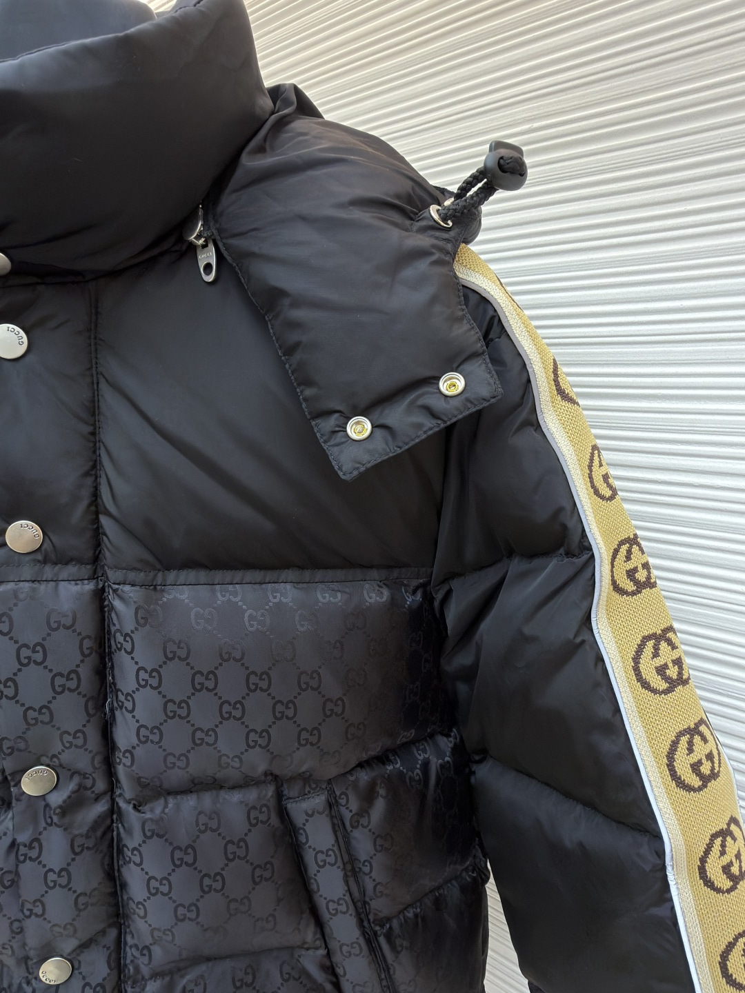 ★Gucci GGジャカード ナイロン ダウンコート★  ダウンジャケット