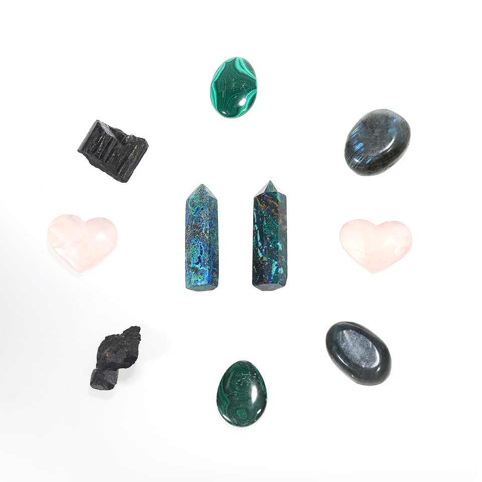 精品五宝・五行原石阵｜水晶套组