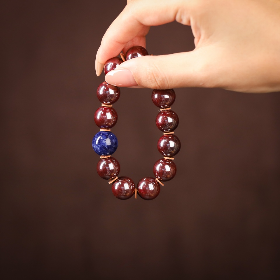 【礼】水火既济丨朱砂＆蓝纹石 手串