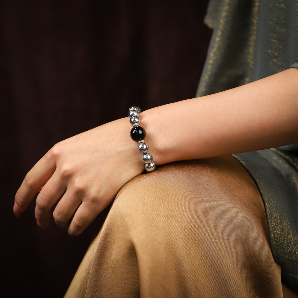 【愈】星核双生丨天铁＆黑陨石 手串