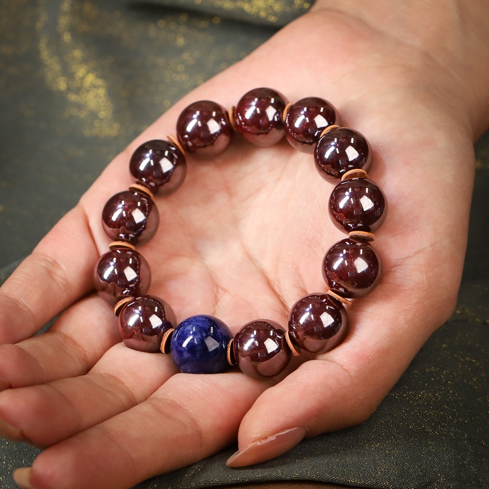 【礼】水火既济丨朱砂＆蓝纹石 手串