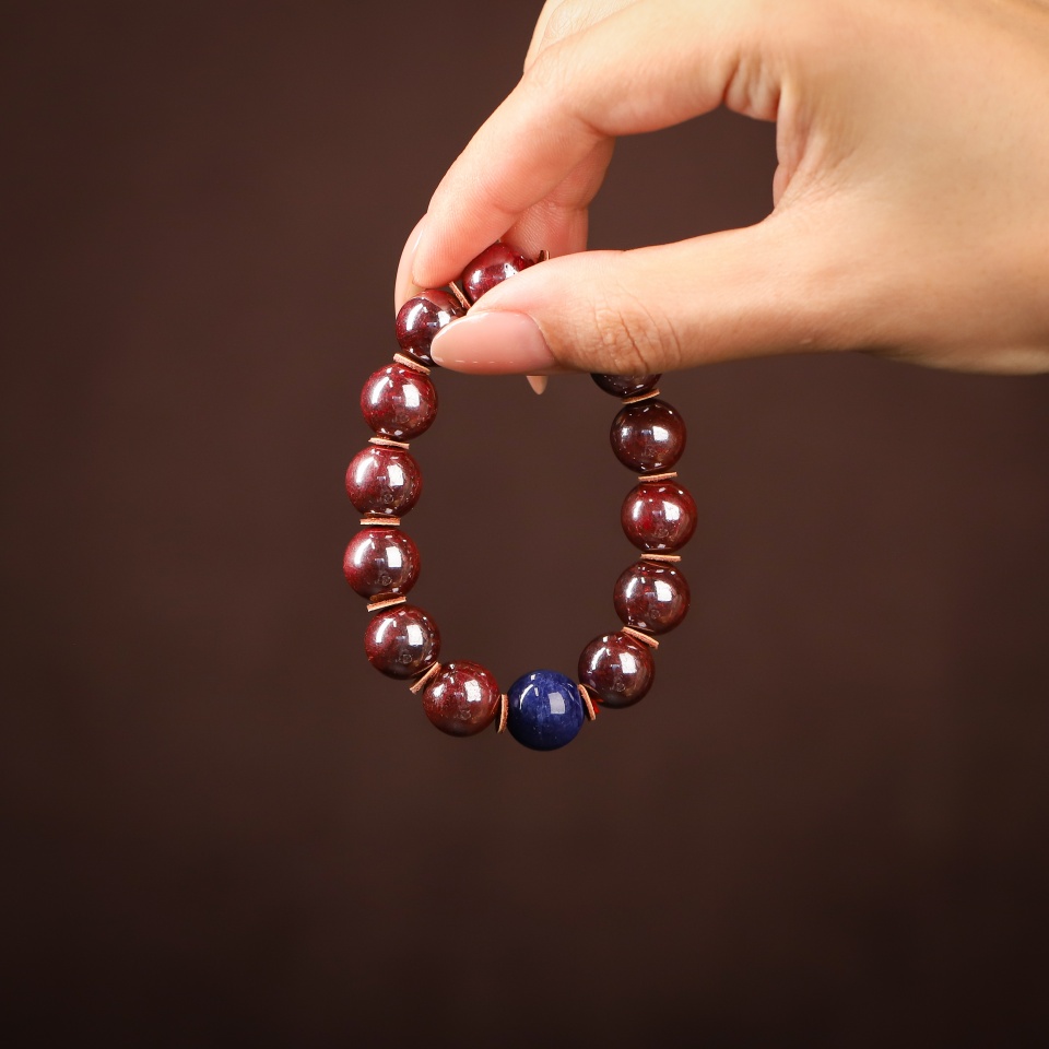 【礼】水火既济丨朱砂＆蓝纹石 手串