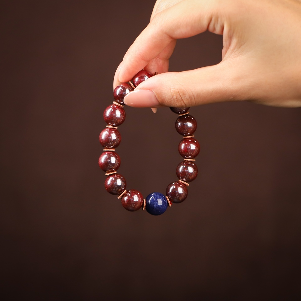【礼】水火既济丨朱砂＆蓝纹石 手串