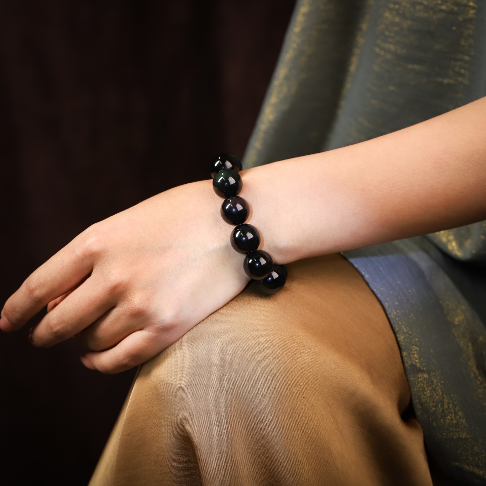 【愈】扎根显化丨红绿彩曜石 手串